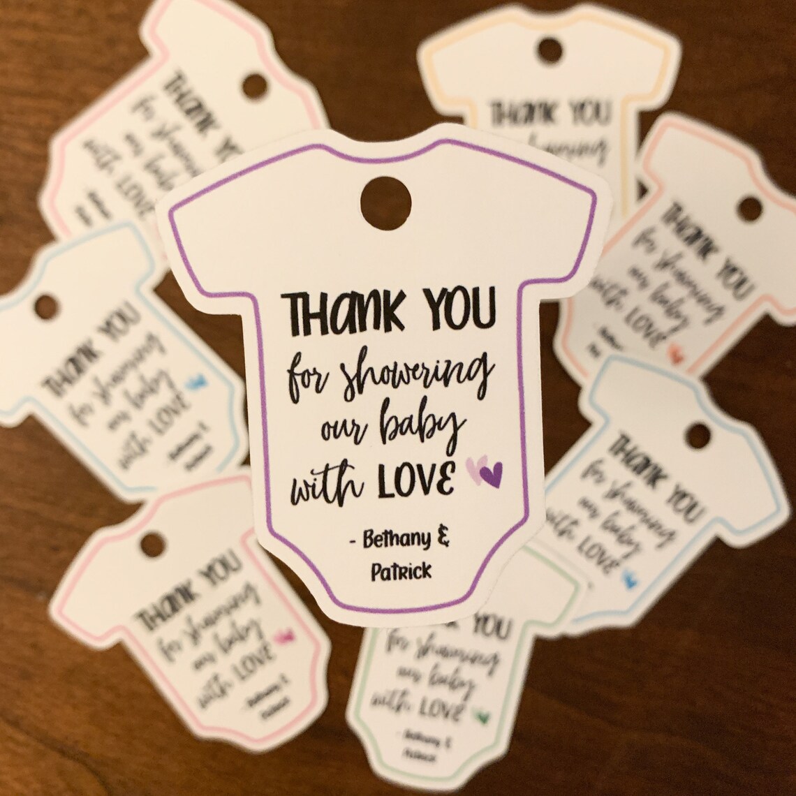 Thank You for Showering Our Baby With Love Baby Shower Tag Etsy