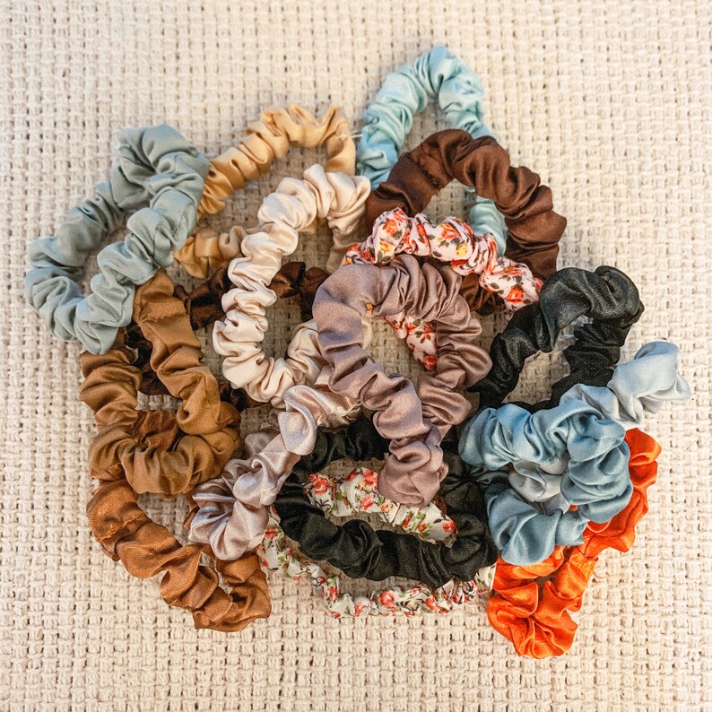 Custom Hair Ties Scrunchie Bridesmaid Bridal Shower Gifts Etsy