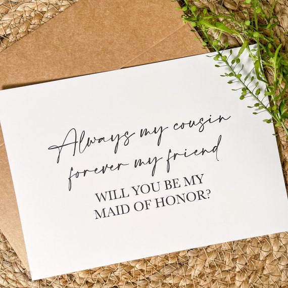 Honor Proposal Mom Will You Be My Matron Of Honor Always My Cousin
