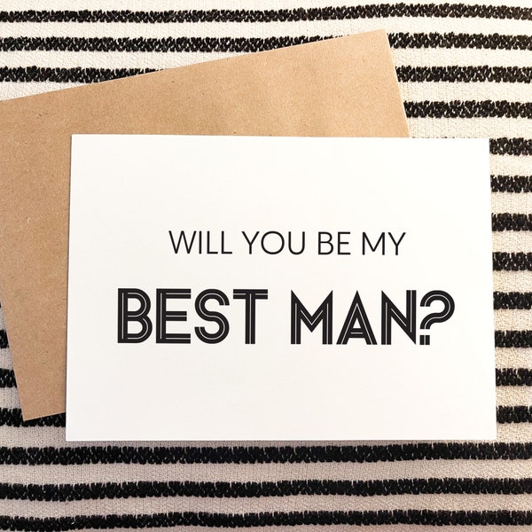 Modern Groomsman Card, Groomsman Proposal Card/Best Man, Groomsman, Bridesman, Man of Honor, Cards for Groomsmen