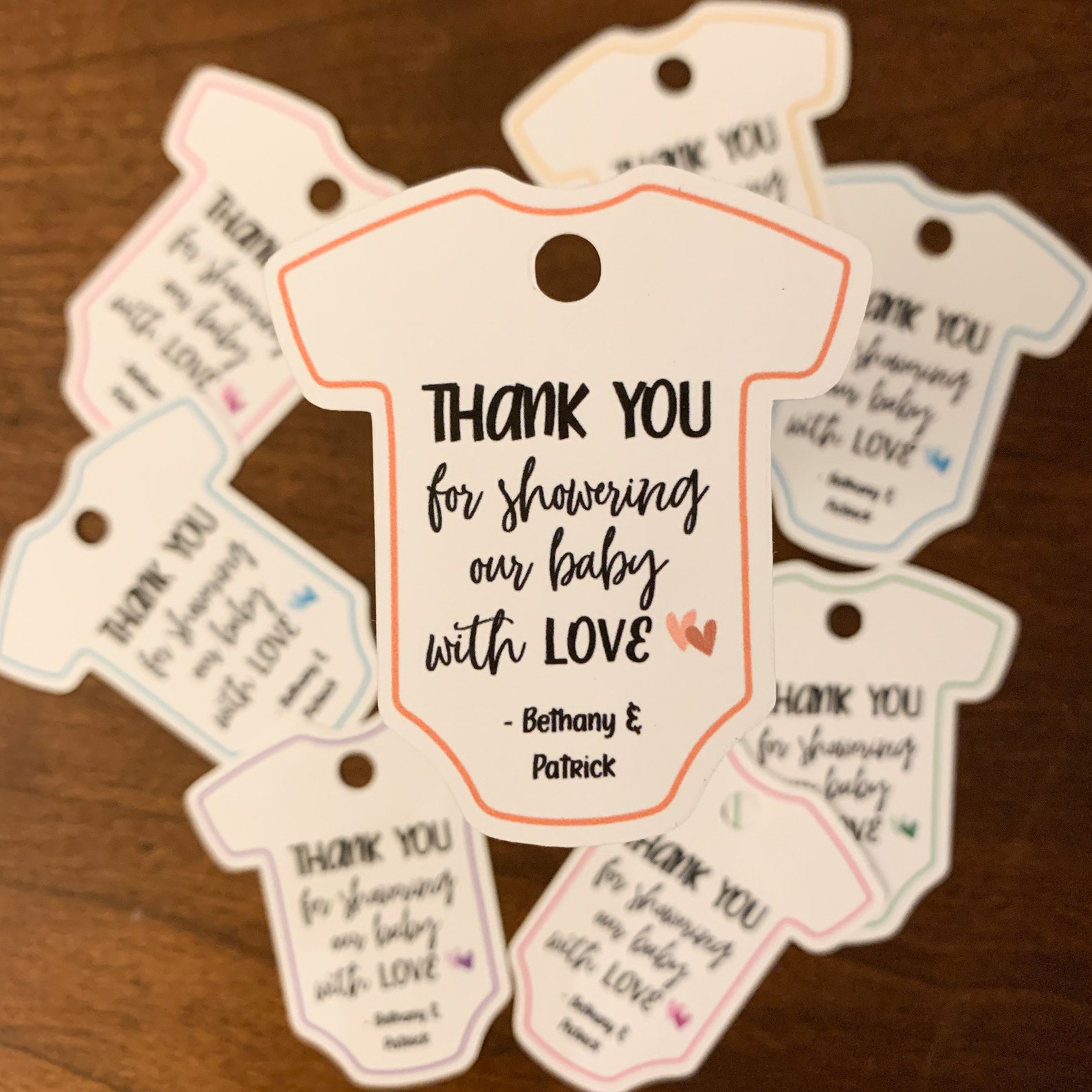 Thank You for Showering Our Baby With Love Baby Shower Tag Etsy
