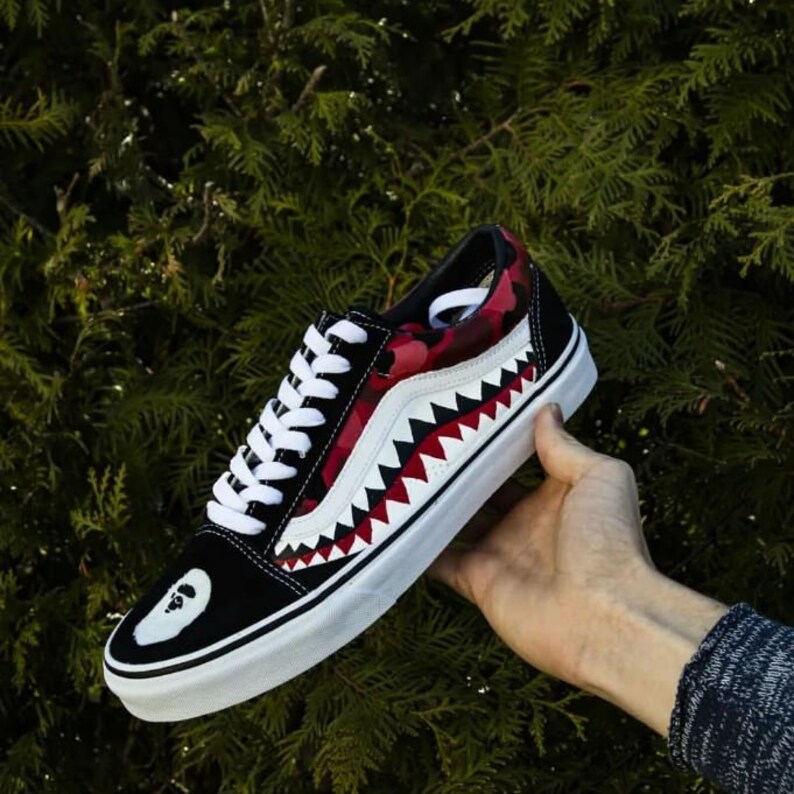 custom vans camo