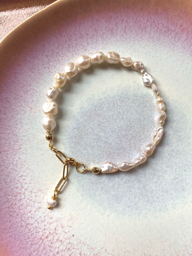 Keshi Pearl Bracelet Bild 1