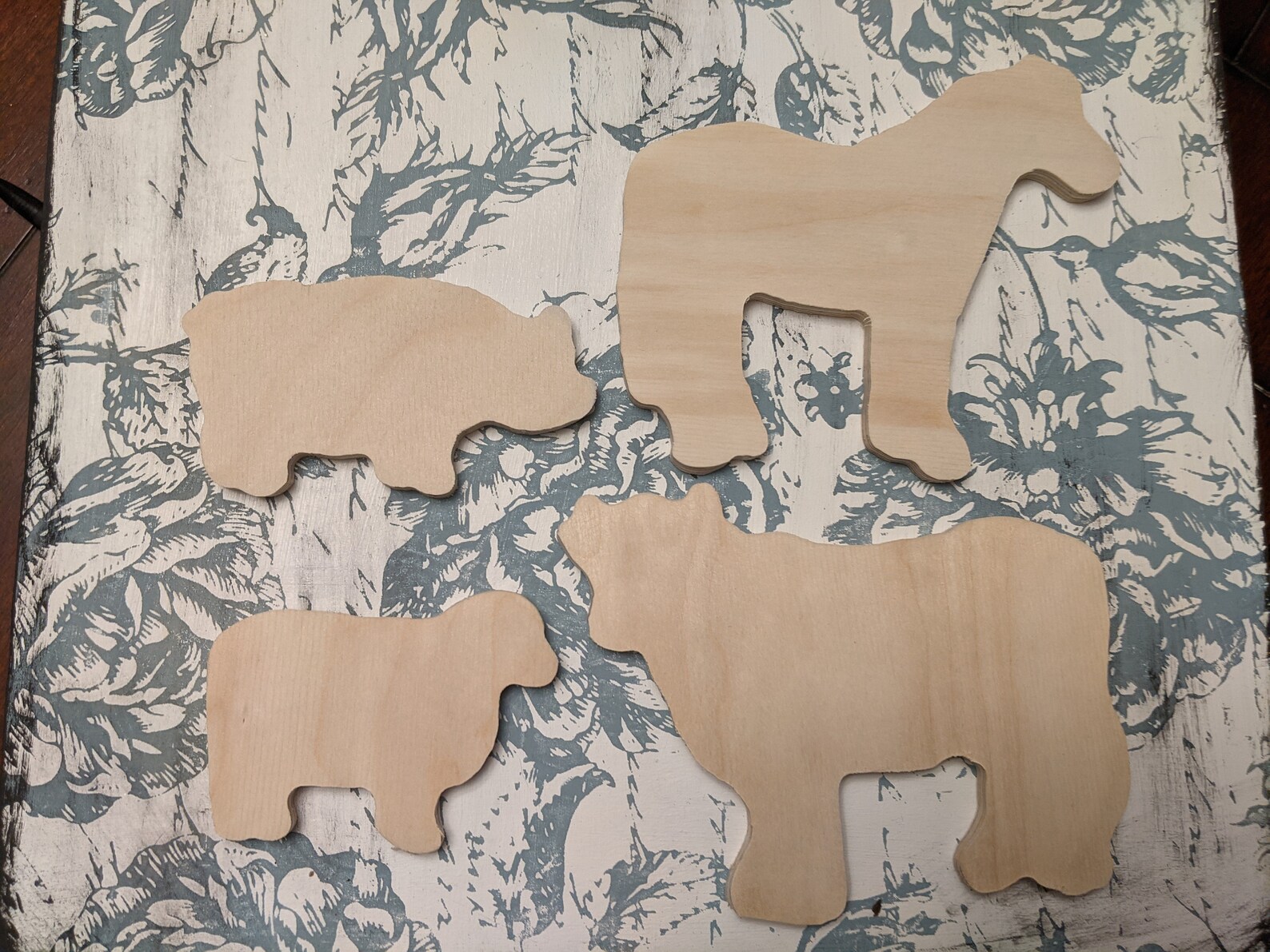 Farm Animal Wood Cutouts Etsy