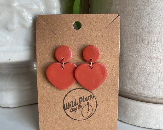 heart | polymer clay earrings