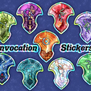 Final Fantasy XIV Convocation Constellation Stone Holographic Vinyl Stickers