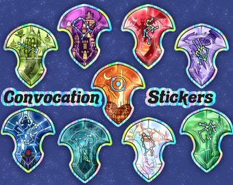 Final Fantasy XIV Convocation Constellation Stone Holographic Vinyl Stickers