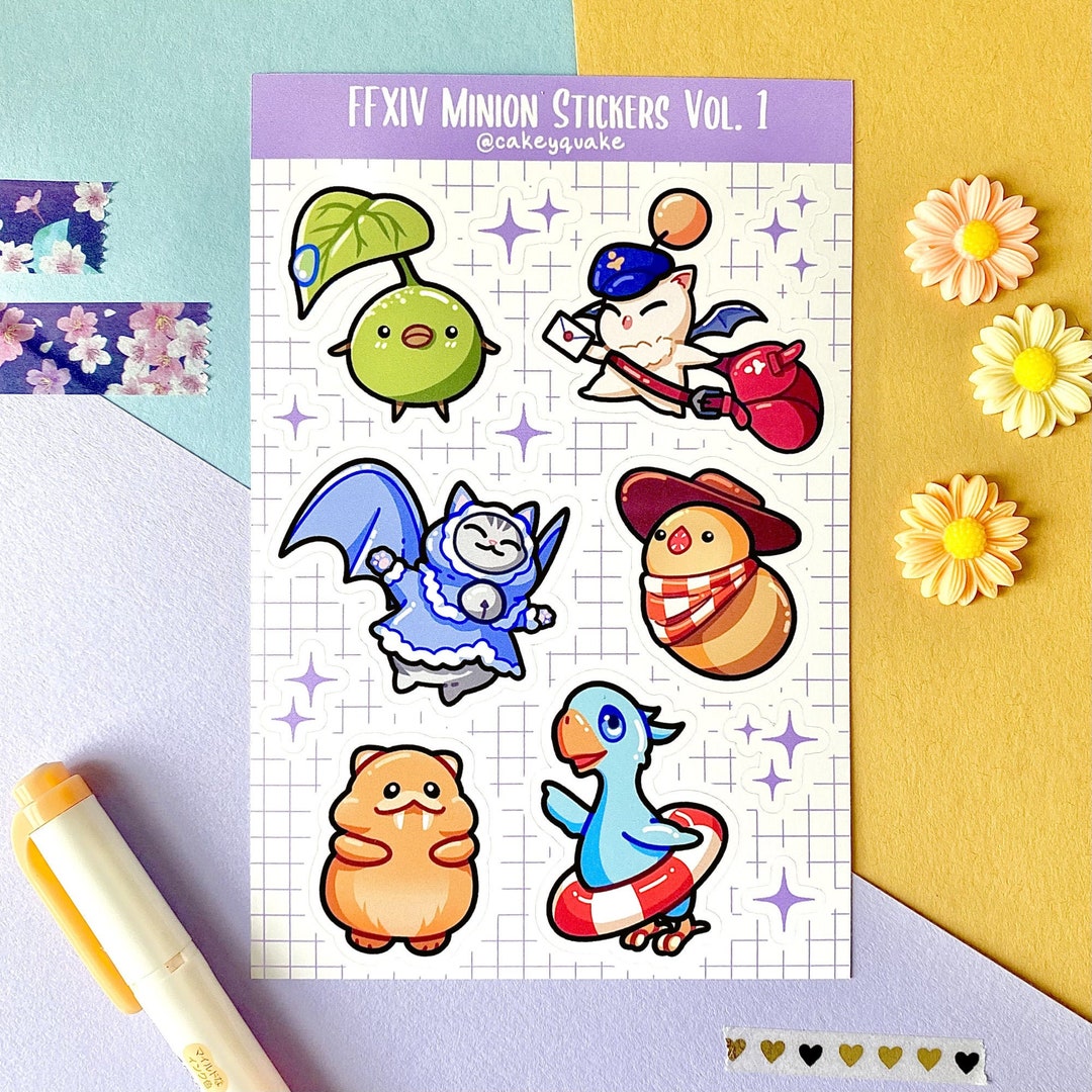 Vol.1 Final Fantasy XIV Minion Glossy Sticker Sheet - Etsy