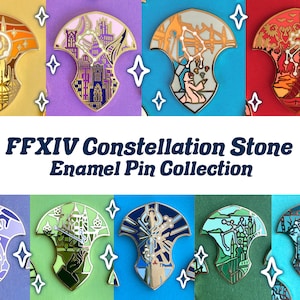 Final Fantasy XIV Constellation Convocation Stone Enamel Pin Set