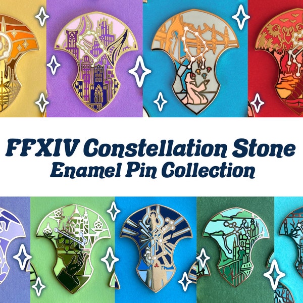 Final Fantasy XIV Constellation Convocation Stone Enamel Pin Set
