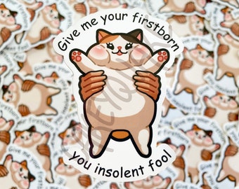 Final Fantasy XIV Fat Cat Minion Vinyl Waterproof Sticker