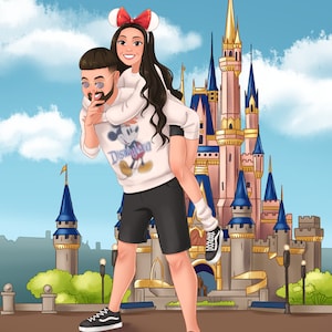 Cartoon portrait from photo | Family cartoon portrait | Mother's Day gifts idea | Digital Portrait | Couple portrait | Custom Portrait image 2