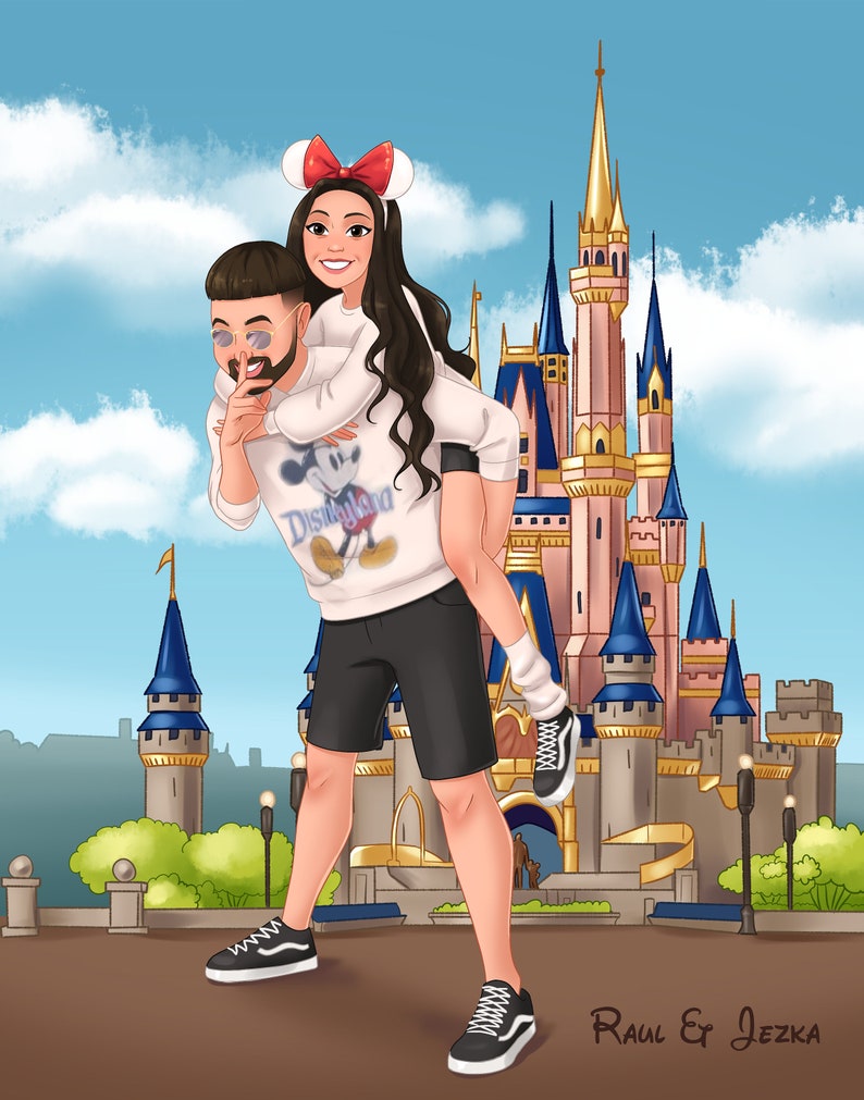 Cartoon portrait from photo | Family cartoon portrait | Mother's Day gifts idea | Digital Portrait | Couple portrait | Custom Portrait image 2