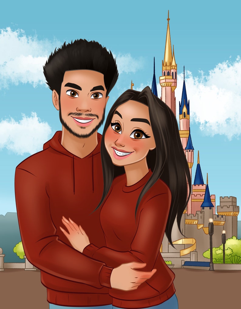 Cartoon portrait from photo | Family cartoon portrait | Mother's Day gifts idea | Digital Portrait | Couple portrait | Custom Portrait image 9