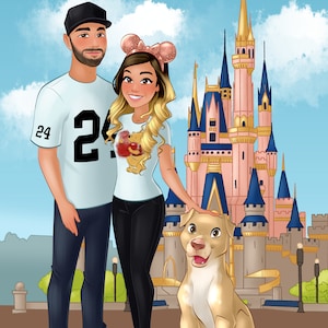 Cartoon portrait from photo | Family cartoon portrait | Mother's Day gifts idea | Digital Portrait | Couple portrait | Custom Portrait image 7