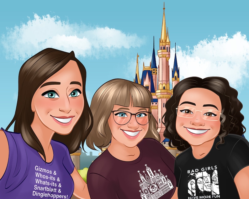 Cartoon portrait from photo | Family cartoon portrait | Mother's Day gifts idea | Digital Portrait | Couple portrait | Custom Portrait image 10