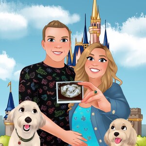 Cartoon portrait from photo | Family cartoon portrait | Mother's Day | Digital Portrait | Cartoon portrait|Custom Portrait |Couple portraits