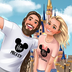 Cartoon portrait from photo | Gifts for friend | Cartoon portrait | Couple portrait | Gifts idea | Custom Portrait | Digital portrait