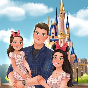Cartoon portrait from photo | Family cartoon portrait | Mother's Day gifts idea | Digital Portrait | Couple portrait | Custom Portrait image 3