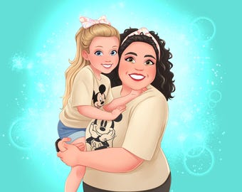 Cartoon portrait | Portrait from photo | Cartoon portrait from photo | Gifts Idea | Digital portrait | Mother's Day gift | Couple portrait