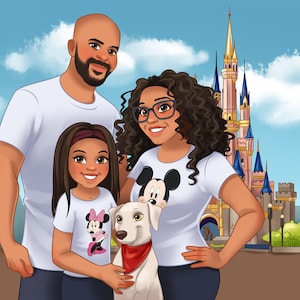 Cartoon portrait from photo | Family cartoon portrait | Mother's Day gifts idea | Digital Portrait | Couple portrait | Custom Portrait image 4