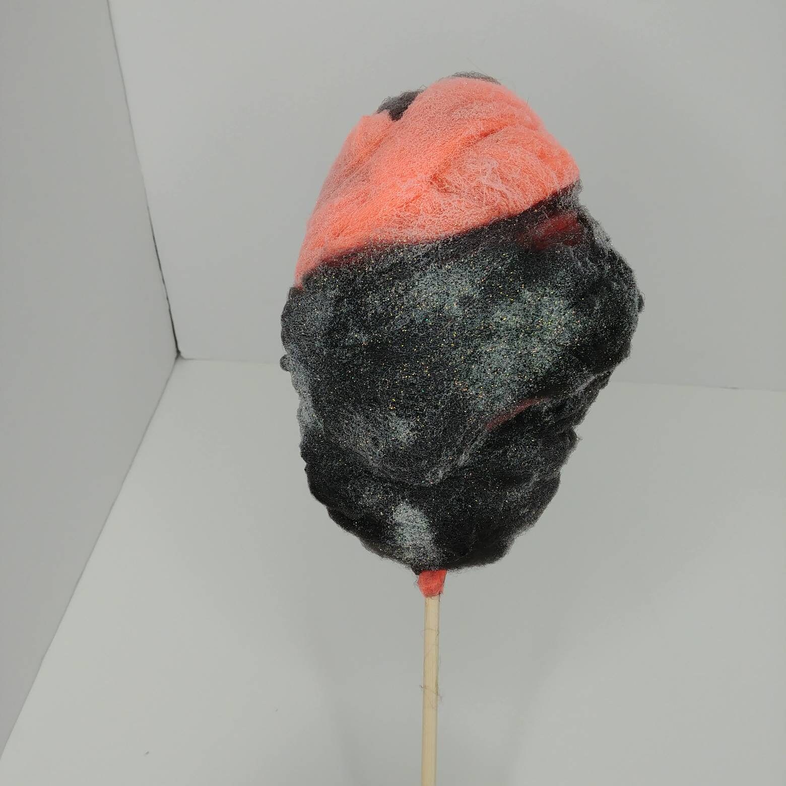 Fake cotton candy orange and black cotton candy fake sweets food props photo props fake bakes birthday party fairy floss