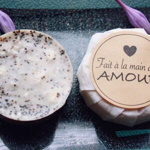 Organic handmade coffee and milk kefir glycerine exfoliating probiotic soap