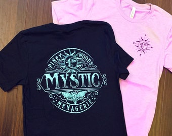 Piney Woods Mystic Menagerie Shirt with Sun Moon Stars Death's Head Skull Moth