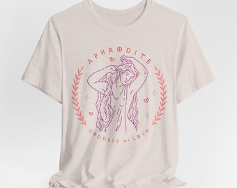 Aphrodite Goddess of Love T-Shirt, Mythology Tee, Love Deity Shirt, Greek Mythology Top, Valentine's Day Gift
