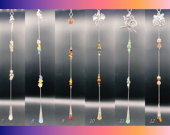 Ornate Crystal Pendulums 7-12