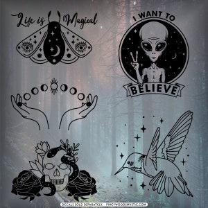 PICK TWO - 5&quot; Mystical and Esoteric Vinyl Decals