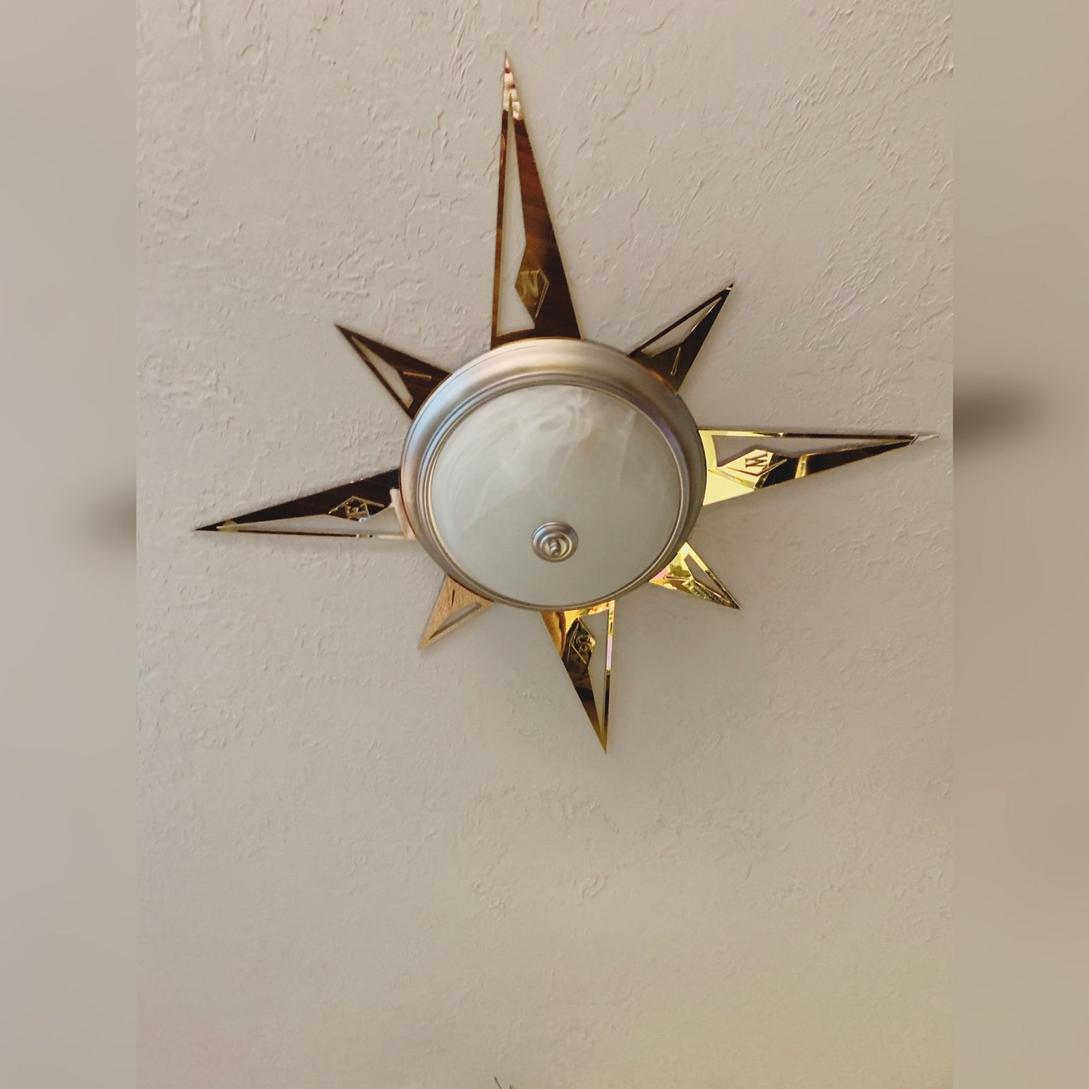 Ceiling Compass Rose Acrylic Mirror Etsy