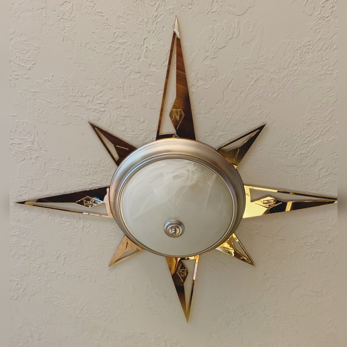 Ceiling Compass Rose Acrylic Mirror Etsy