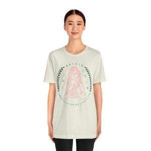 Brigid Goddess Unisex Tee, Spring Fertility Shirt, Pagan Apparel, Celtic Mythology Top, Nature Lover Gift, Wicca Clothing Citron