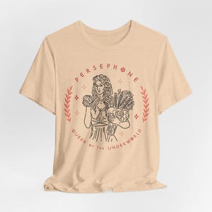 Goddess Persephone Unisex Tee Shirt, Hades Mythology Gift, Underworld Queen Short Sleeve Top, Greek Myth Shirt, Mythical Women's T-Shirt