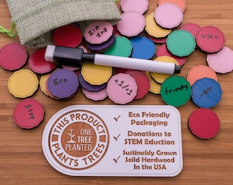 Wood Dry Erase Tokens ― Reusable Game Tokens ― Board Game Counters ― Gift For Gamers ― MTG Tokens ― Magic The Gathering ― Warhammer40k ― DnD