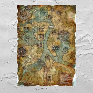 Tavern Map, Dungeon Maps, Gaming Battle Maps Quality Print On Glossy Paper