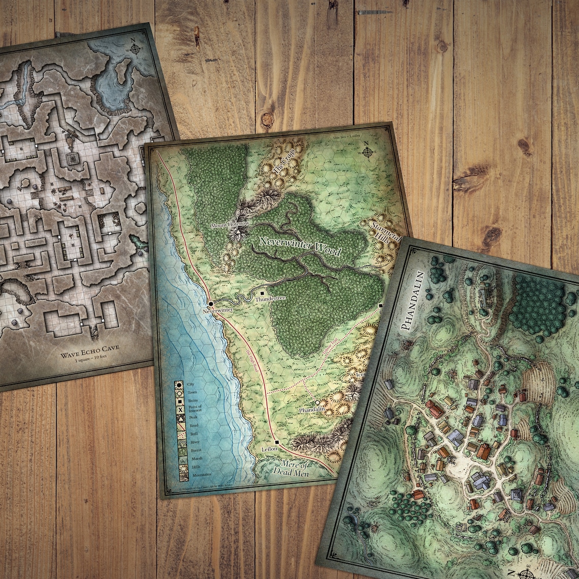 14 Lost Mine of Phandelver Battle Map Prints Poster Maps From the Book ...