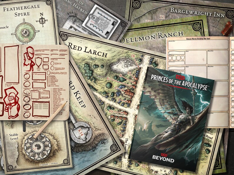 50 Princes of the Apocalypse Battle Map Prints Poster Maps From the Book Printed on Thick Photo ...
