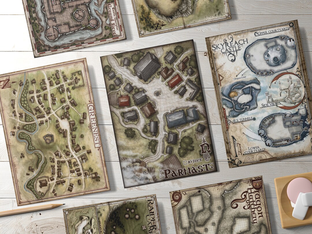 24 Hoard of the Dragon Queen Battle Map Prints Maps From the Adventure ...