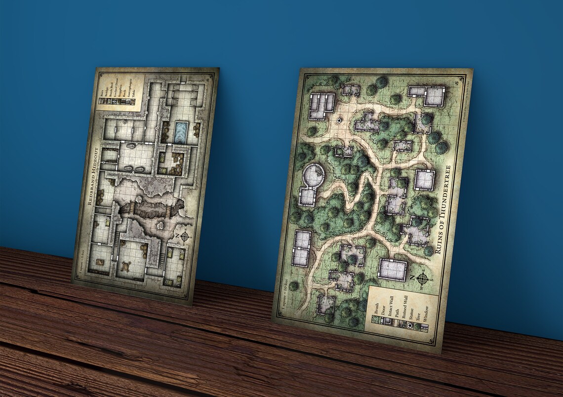 14 Lost Mine of Phandelver Battle Map Prints Poster Maps From the Book ...