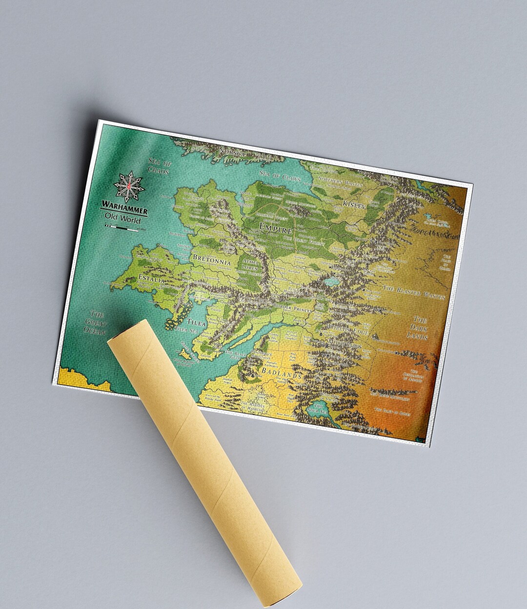 Warhammer Empire Battlemap Print on Cotton Canvas Borderline Fancy Roll ...