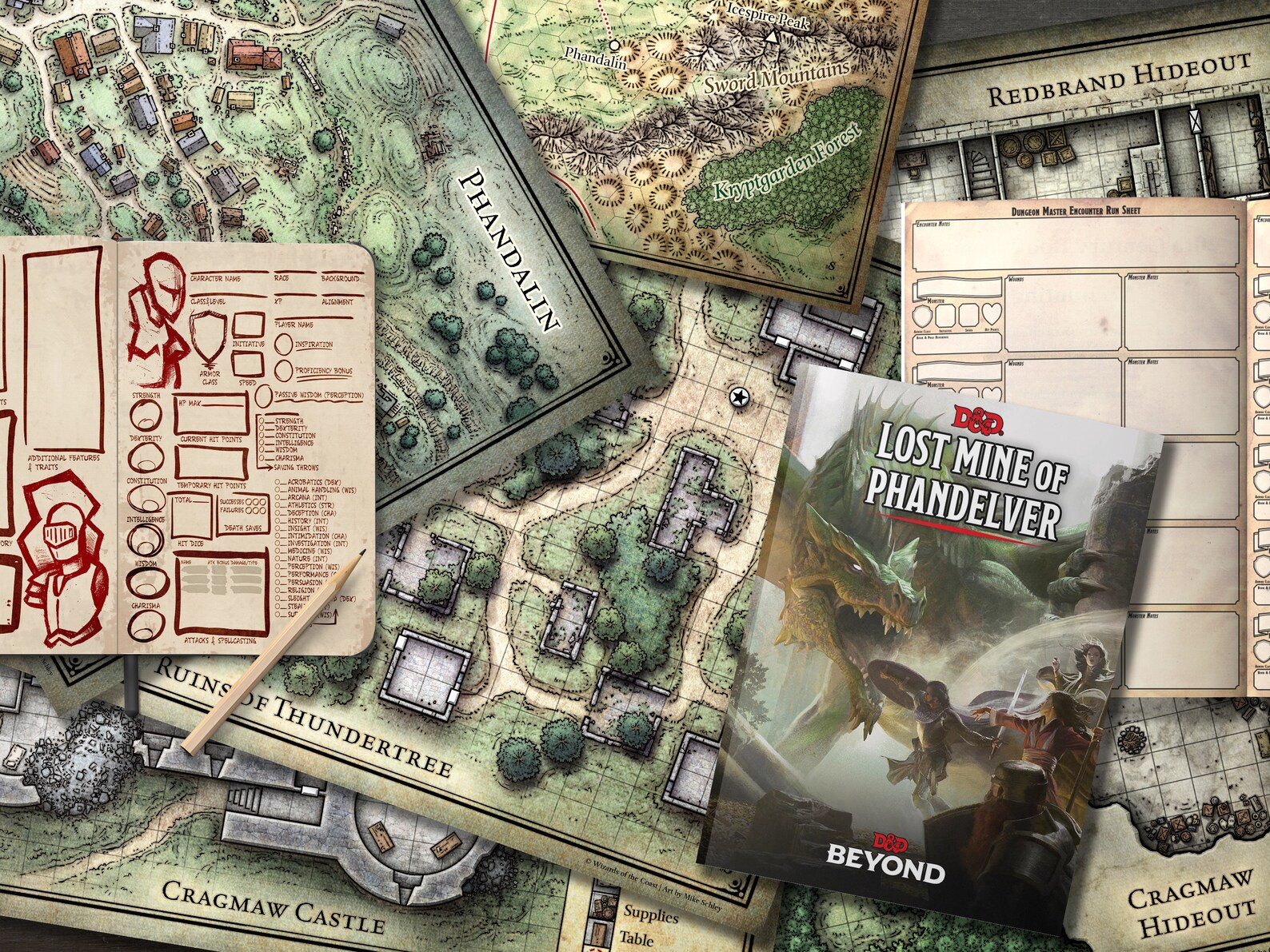 14 Lost Mine of Phandelver Battle Map Prints Poster Maps From the Book ...