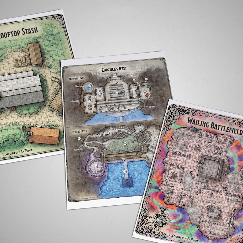 60 the Shattered Obelisk Poster Maps From the Adventure Book Printed on ...