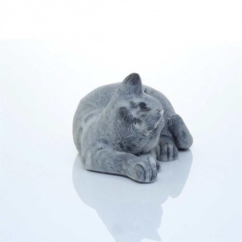 Cat cat Figurine Marble cat Stone cat Kitten Home decor Etsy