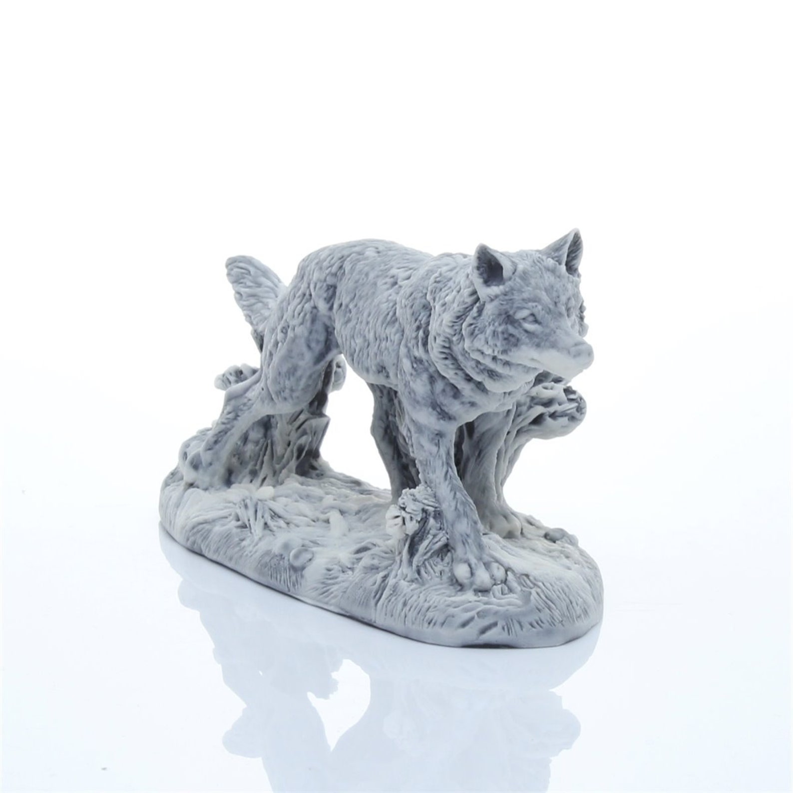 Wolf Marble Figure Animal Stone Wolf Handmade Home Decor Etsy