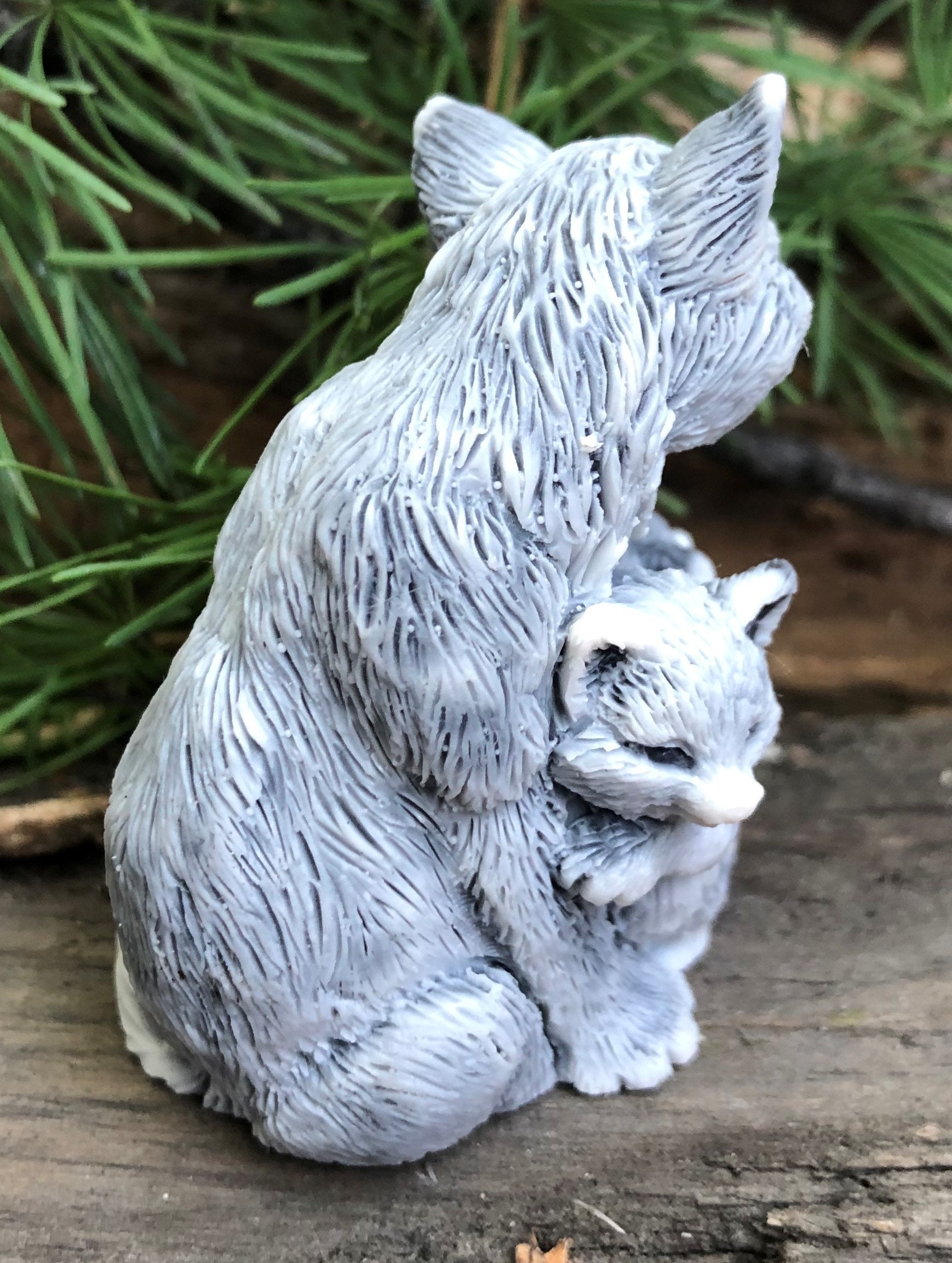Fox Wild Animal Love Marble Figurine Stone Fox Figurine Etsy