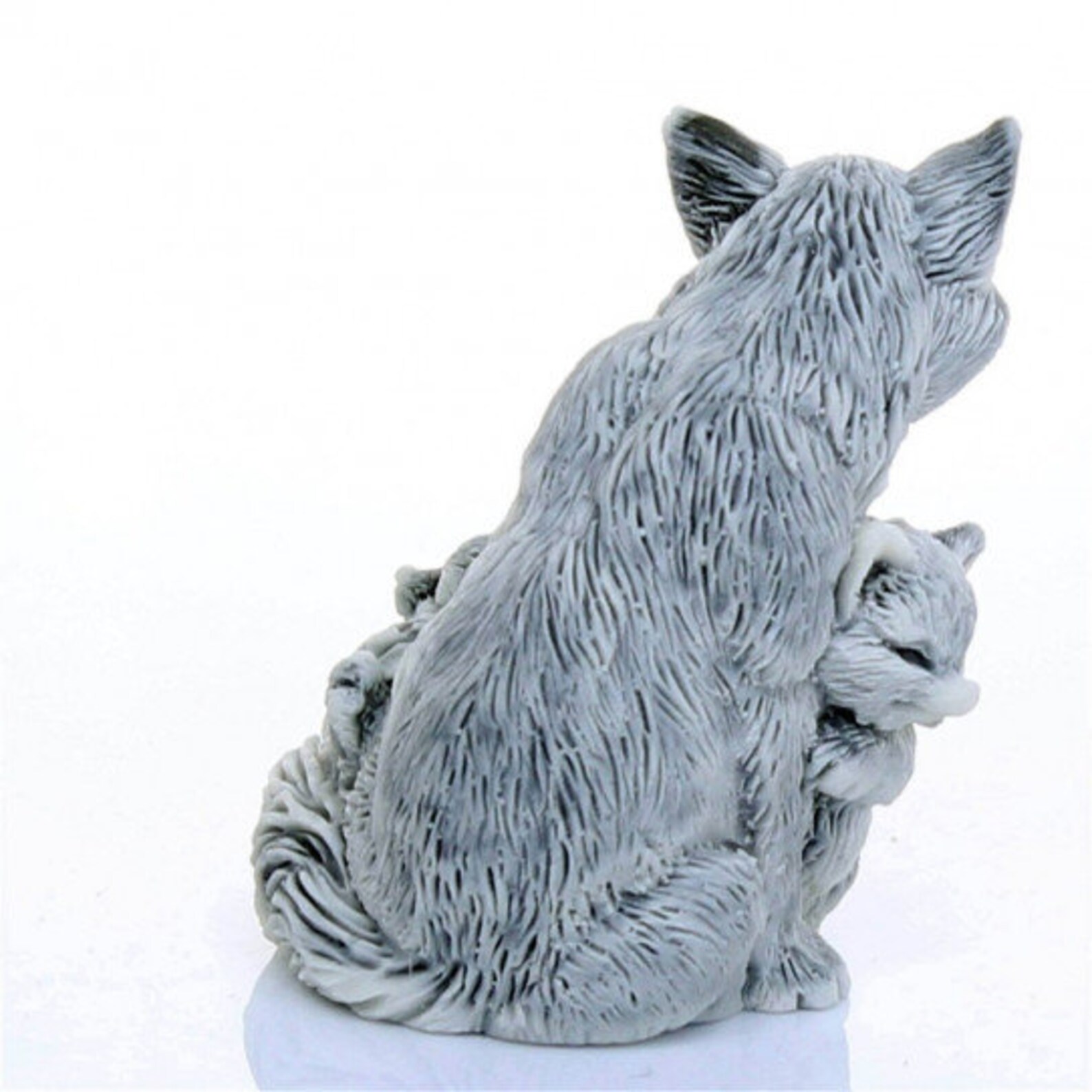 Fox Wild Animal Love Marble Figurine Stone Fox Figurine Etsy
