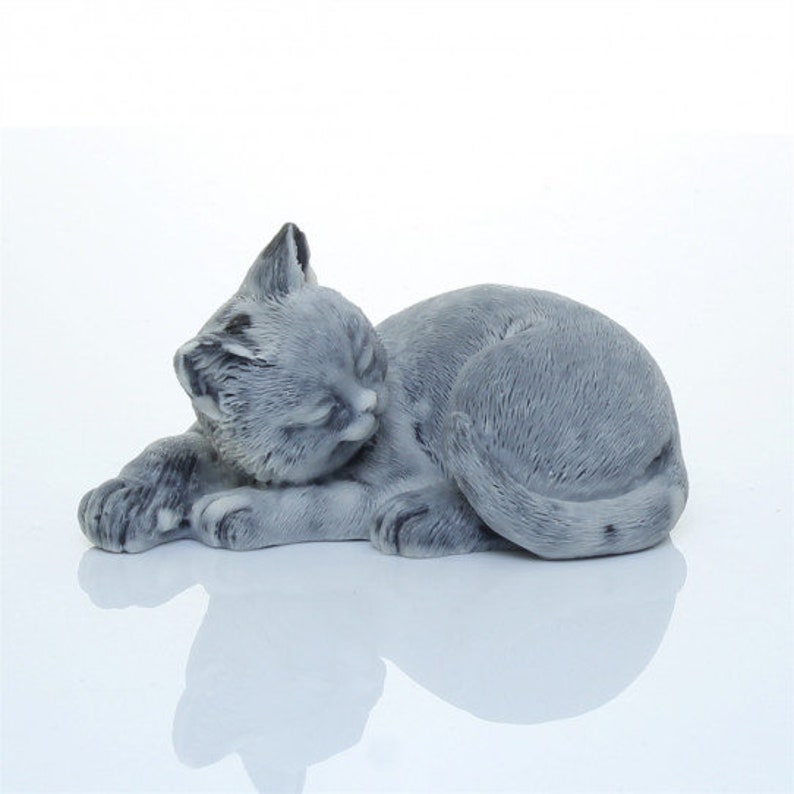 Cat cat Figurine Marble cat Stone cat Kitten Home decor Etsy