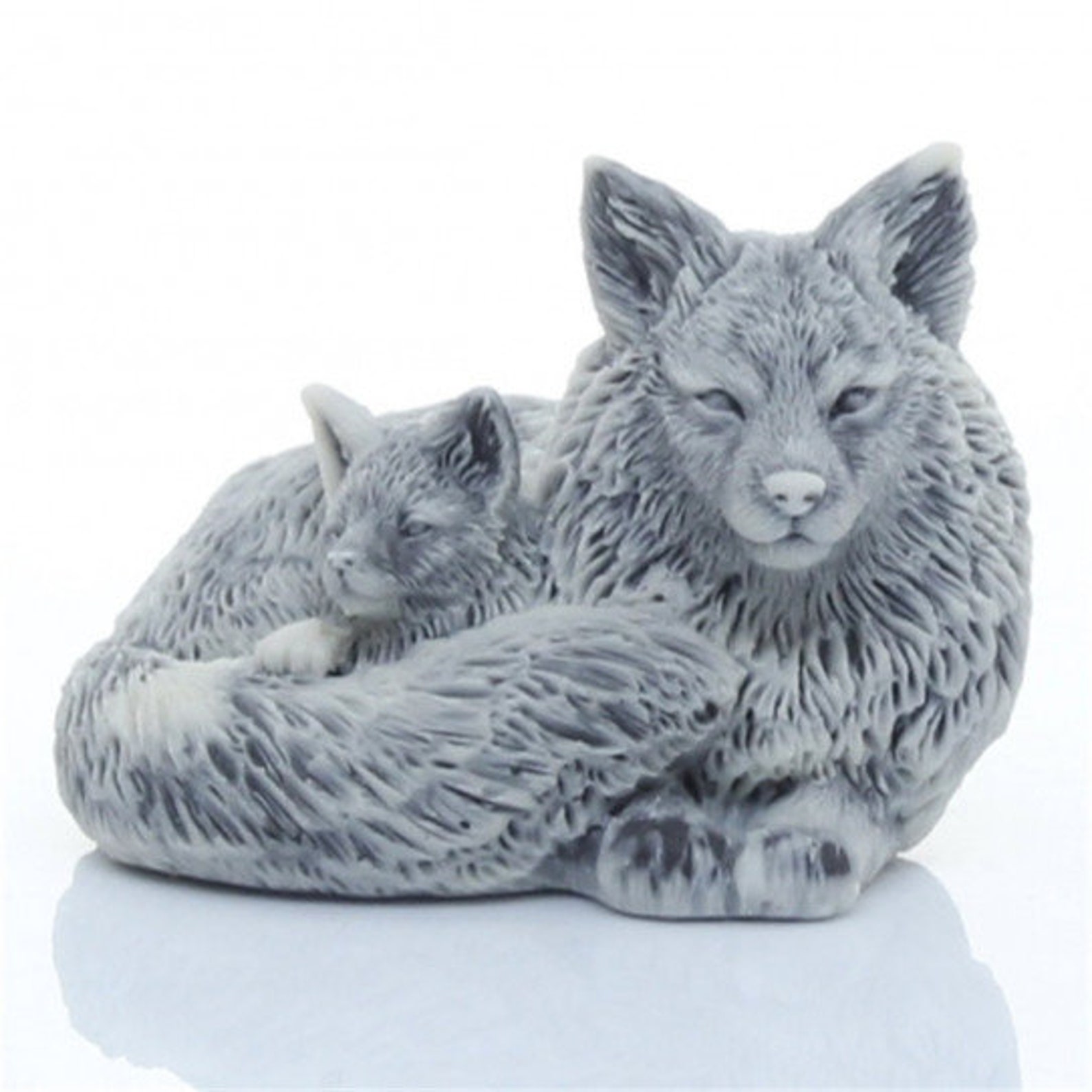 Fox Wild Animal Love Marble Figurine Stone Fox Figurine Etsy